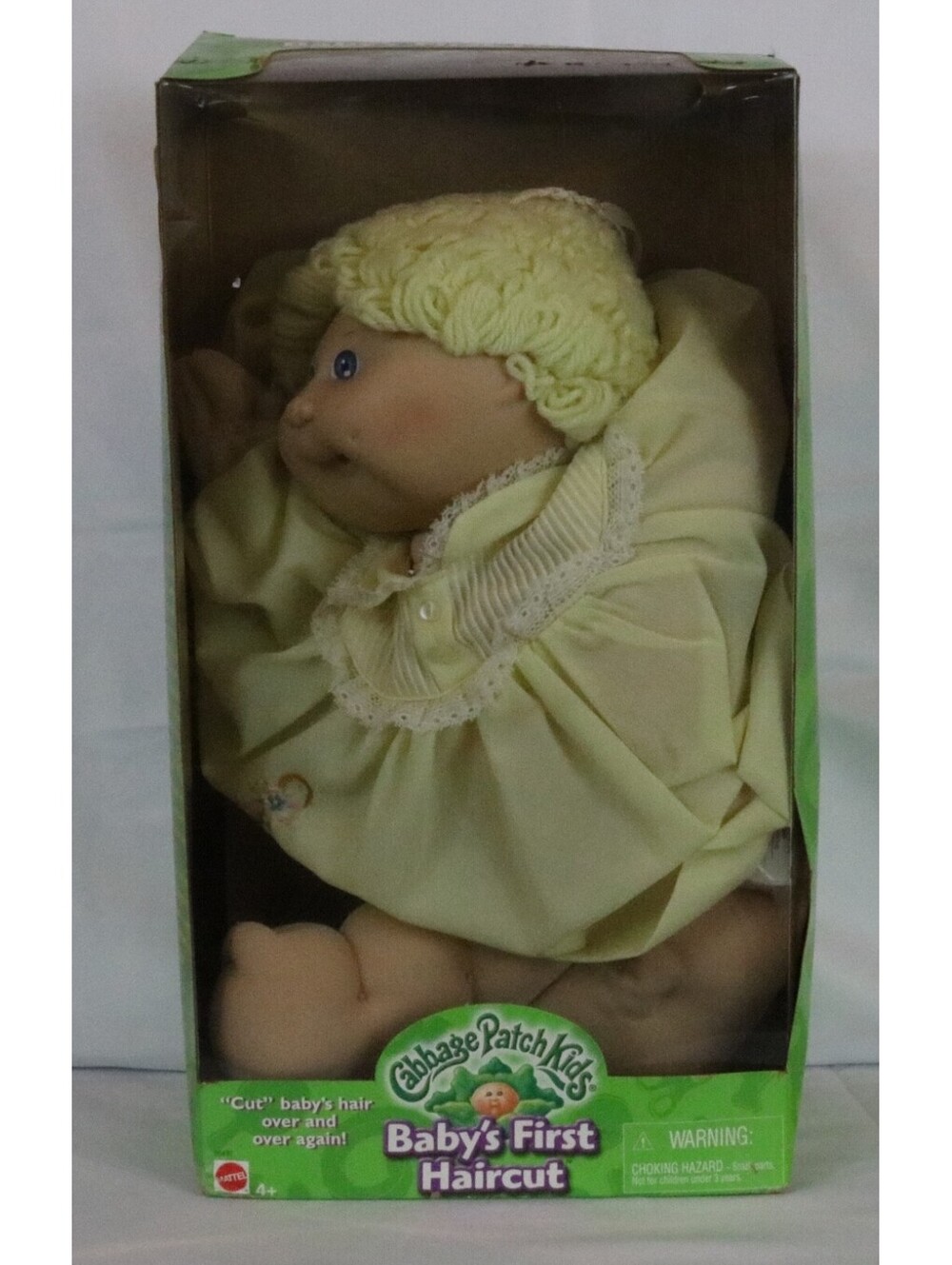 VTG 1999-2001 Cabbage Patch Kids Baby's First Hair Cut  Blonde  Hair Blue Eyes